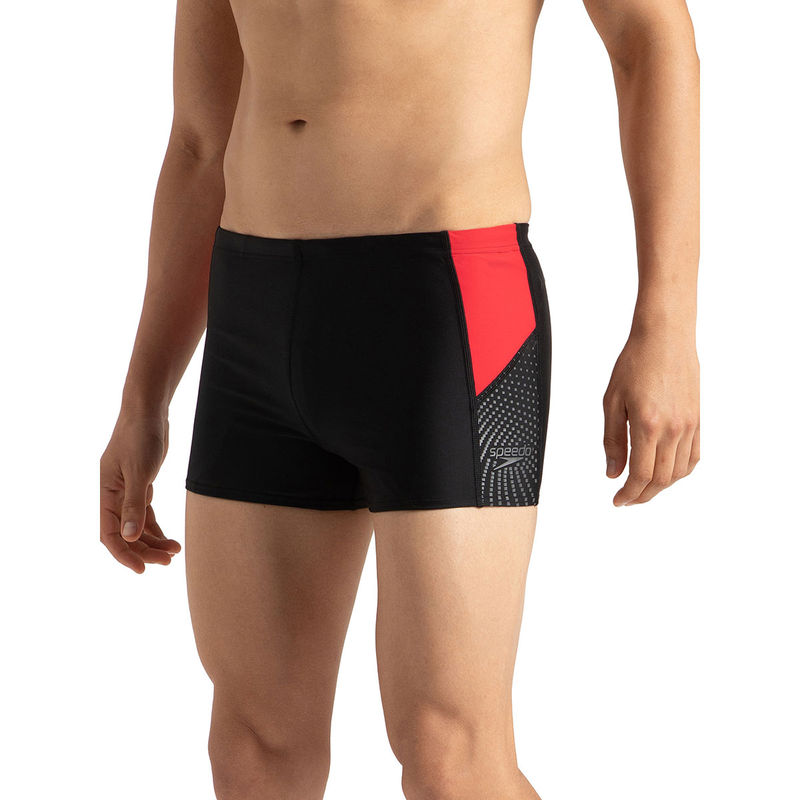 Speedo Men's Endurance10 Dive Aquashort - Black & Fed Red (S)