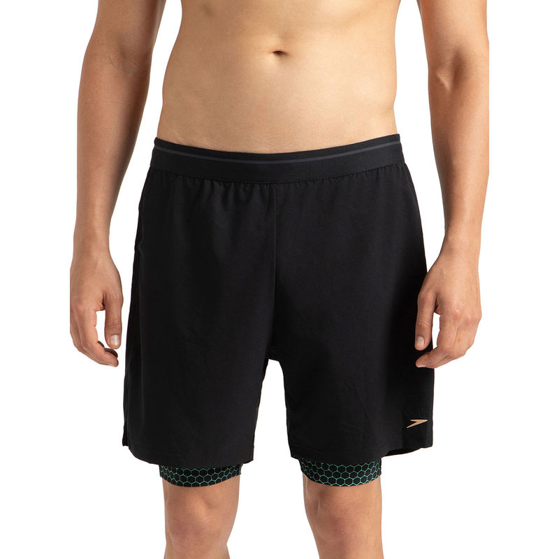 Speedo Men's Xpress Lite Multi Sport Watershorts - Black & Greenglow (S)