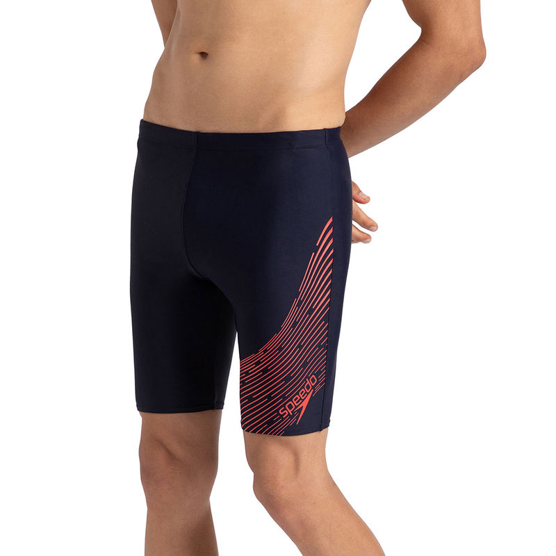 Speedo Men's Endurance10 Medley Logo Jammer - True Navy & Watermelon (S)