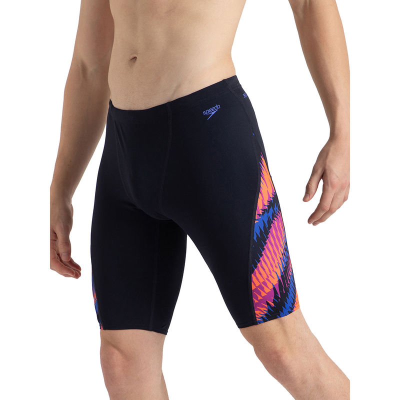 Speedo Men Endurance+ Razorsharp High Tide Digital Print V-Cut Jammer - Navy Blue (38)
