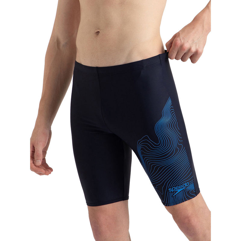 Speedo Men's Endurance10 Tide Print Sports Gala Logo Jammer - True Navy & Cobalt Pop (32)