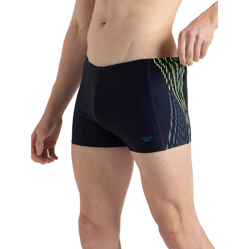 Speedo Men Endurance10 Tech Print Placement Panel Aquashort - True Navy Blue (30)