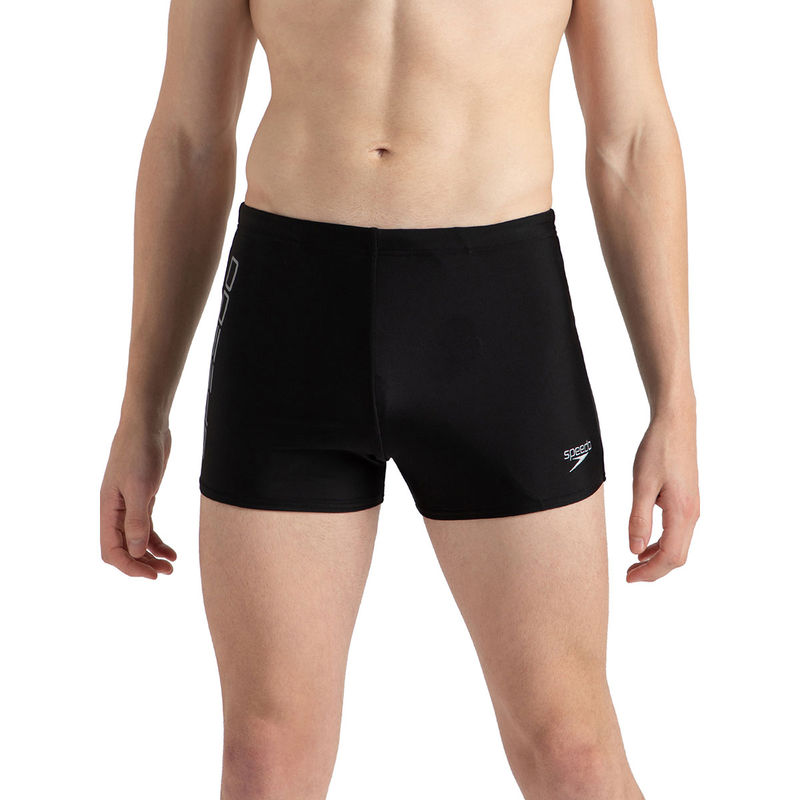 Speedo Men's Endurance10 Graphic Print Essential Aquashort - Black & Elephant (34)