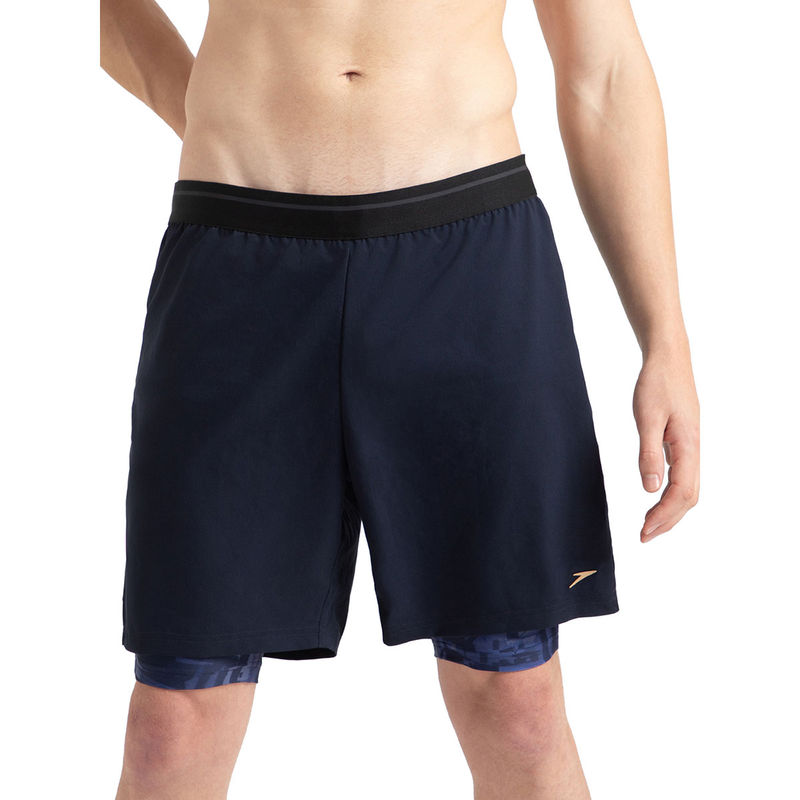 Speedo Men's Express Lite Multi Sport Watershorts With Built In Jammer - True Navy & Peacoat (S)
