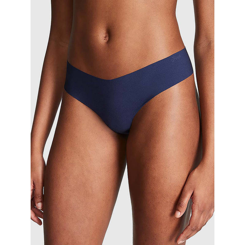 Victoria's Secret PINK No-Show Thong Panty - Blue (XS)
