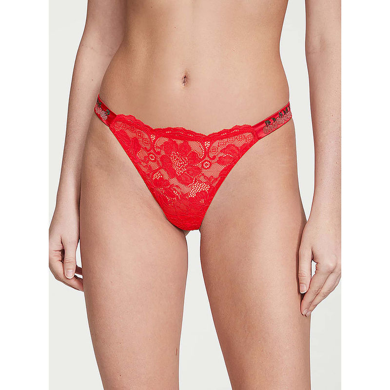 Victoria's Secret Very Sexy Shine Strap Thong Panty - Red (XL)