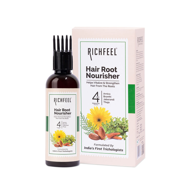 Richfeel Hair Root Nourisher – Non-Oily Growth Tonic, Trichologist Formula, Oil & Silicone Free