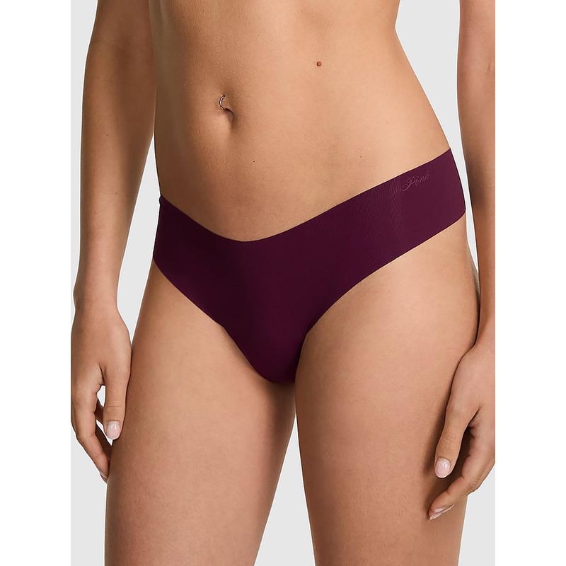 Victoria's Secret PINK No-Show Thong Panty Purple (S)