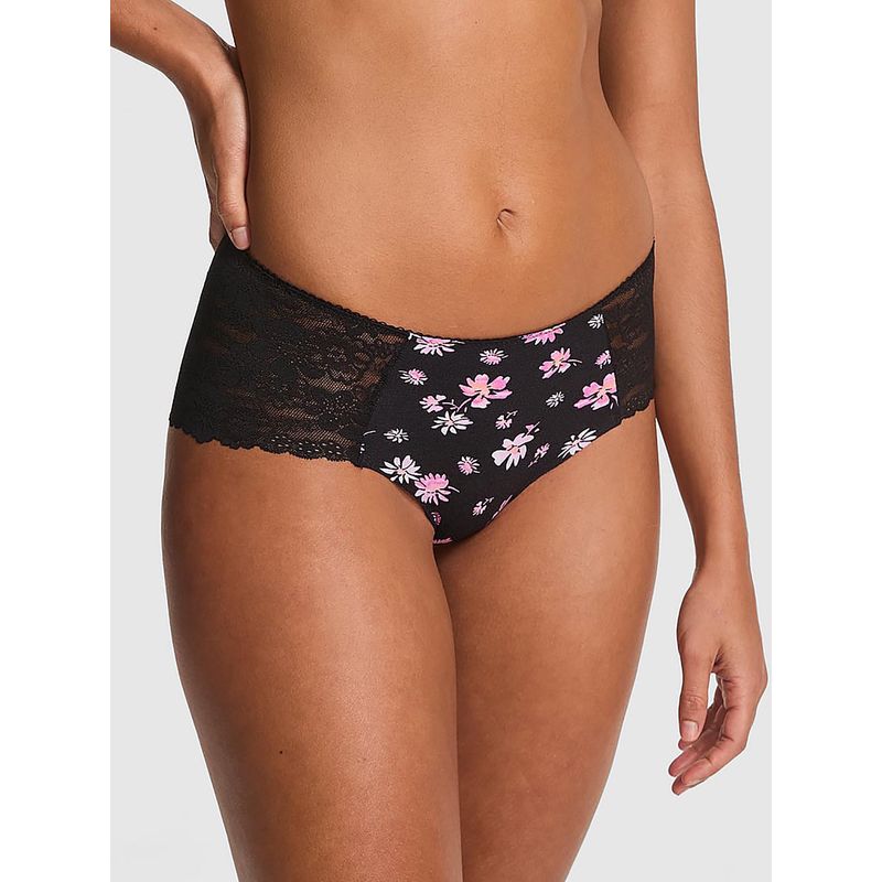 Victoria's Secret PINK No-Show Cheeky Panty Black (XS)