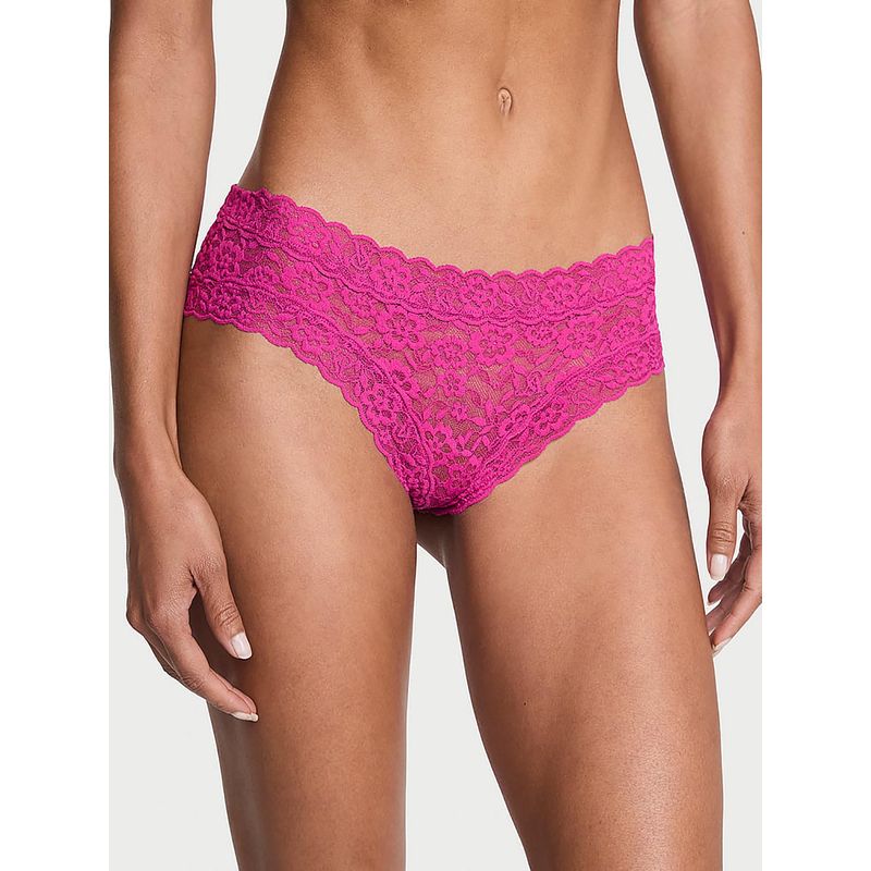 Victoria's Secret The Lacie Lace Strappy-Back Cheeky Panty Pink (S)
