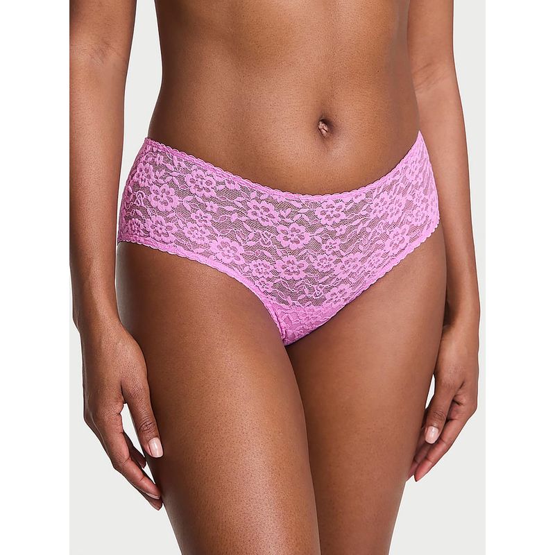 Victoria's Secret Lacie Lace-Up Bow Cheeky Panty Pink (XS)
