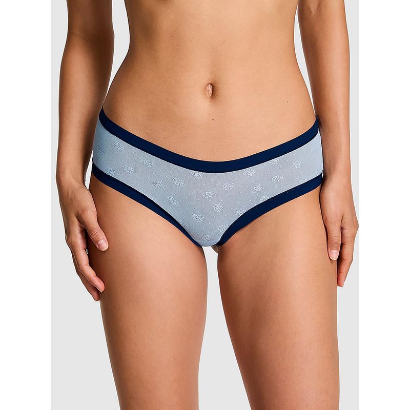 Victoria's Secret PINK No-Show Cheeky Panty Blue (L)