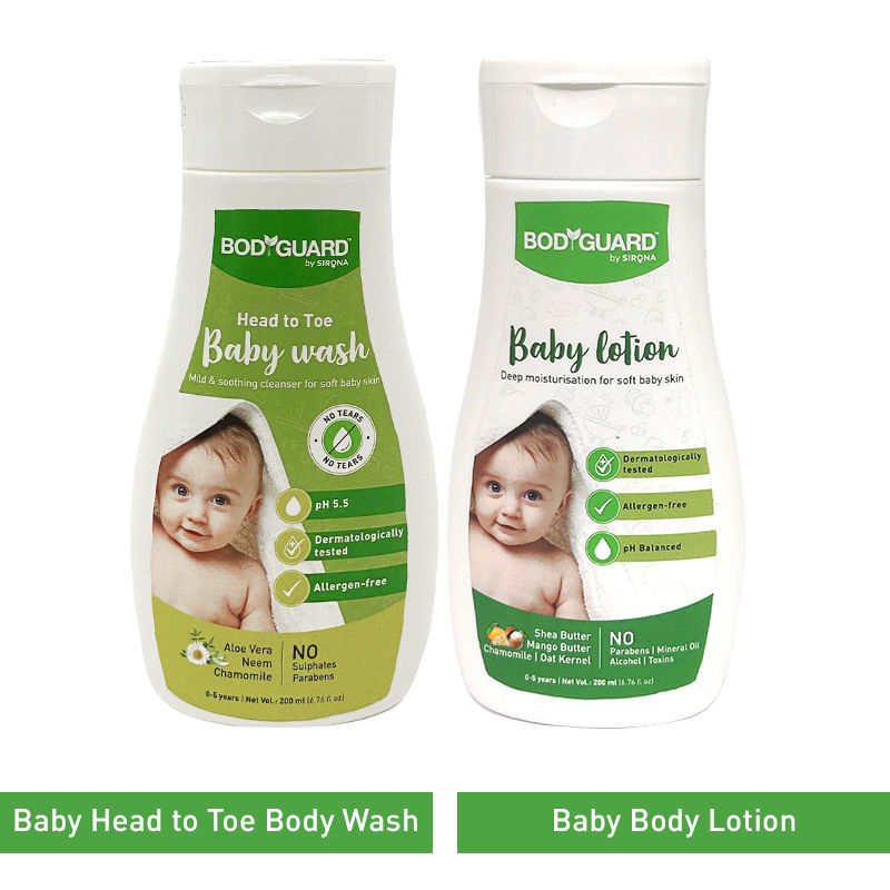 Bodyguard Baby Body Lotion With Baby Head To Toe Body Wash Buy