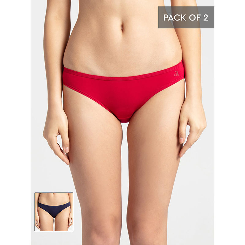 Jockey Solid Assorted Bikini Pack Of 2 Style Number-SW01 - (S)