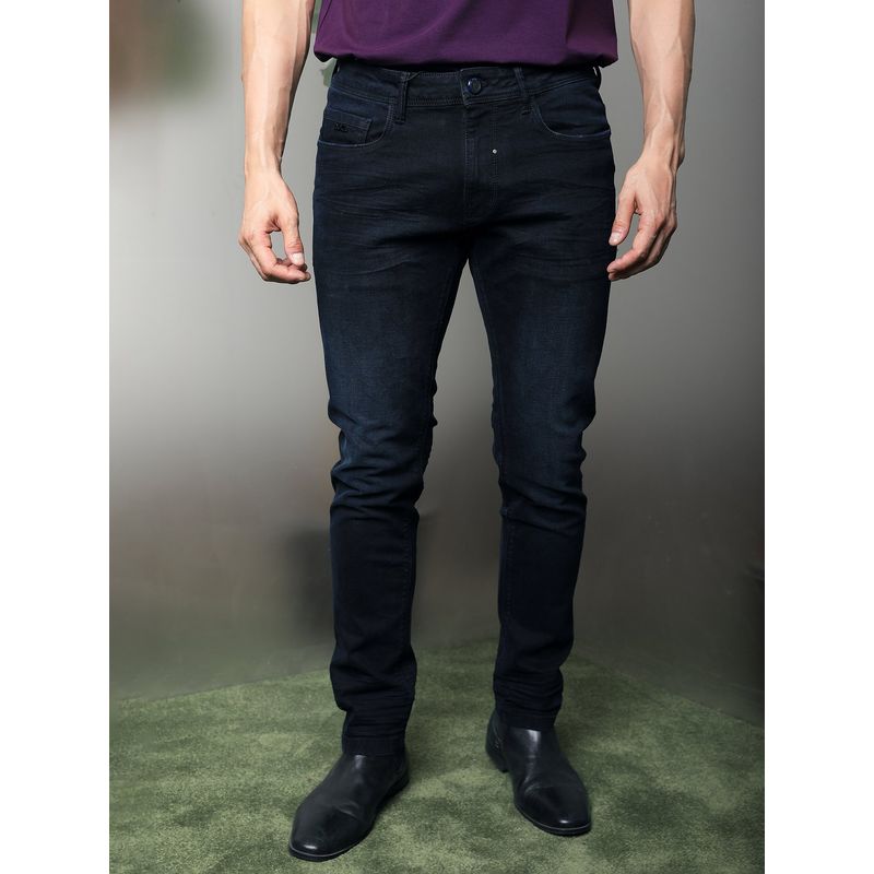 Rare Rabbit Macher Navy Smart Dark Wash Denim Jeans (30)