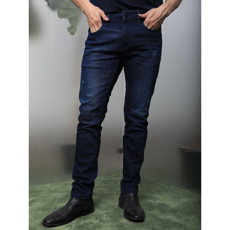 Rare Rabbit Movado Blue Smart Mid Wash Denim Jeans (30)