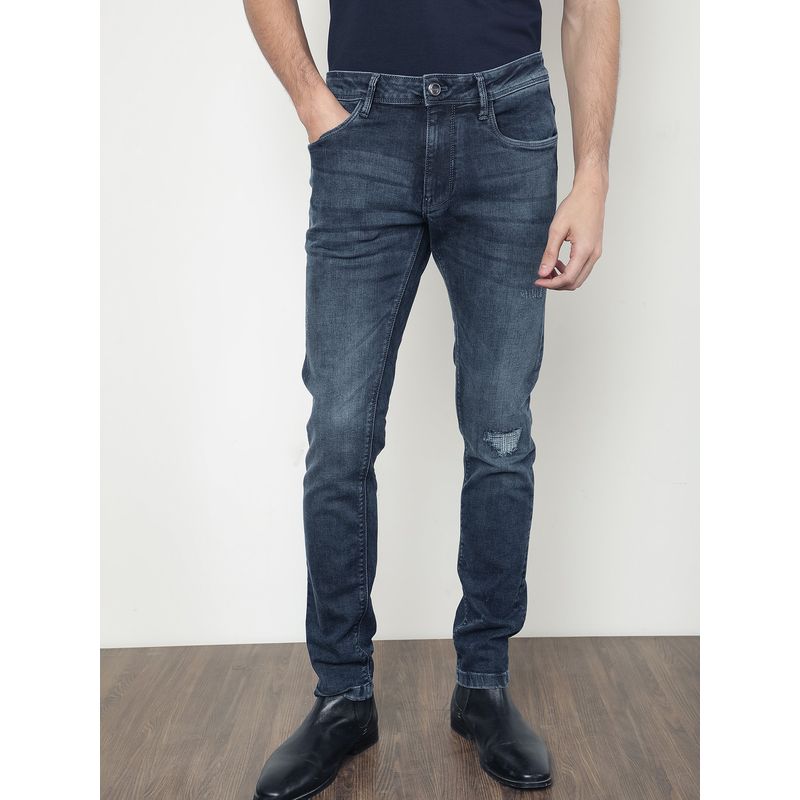 Rare Rabbit Lormes Blue Smart Mid Wash Denim Jeans (32)