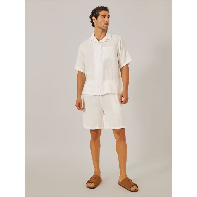 Styli Men Textured Relaxed Fit Co-Ord (Set of 2) (M)