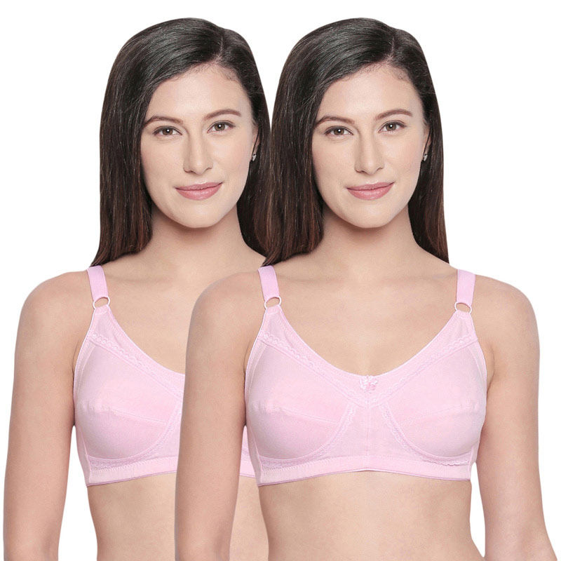 Bodycare B, C & D Cup Perfect Coverage Bra In 100% Cotton-Pack Of 2 - Pink (32D)