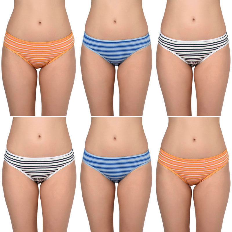 Bodycare Women's Assorted Panty (Pack Of 6) - Multi-Color (M/85)