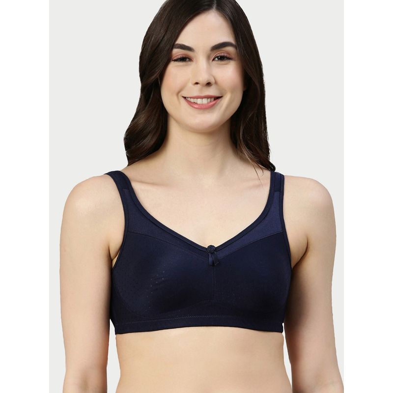Enamor FB12 Smooth Super Lift Full Support Bra - Non-Padded Wirefree Full Coverage - Eclipse - FB12