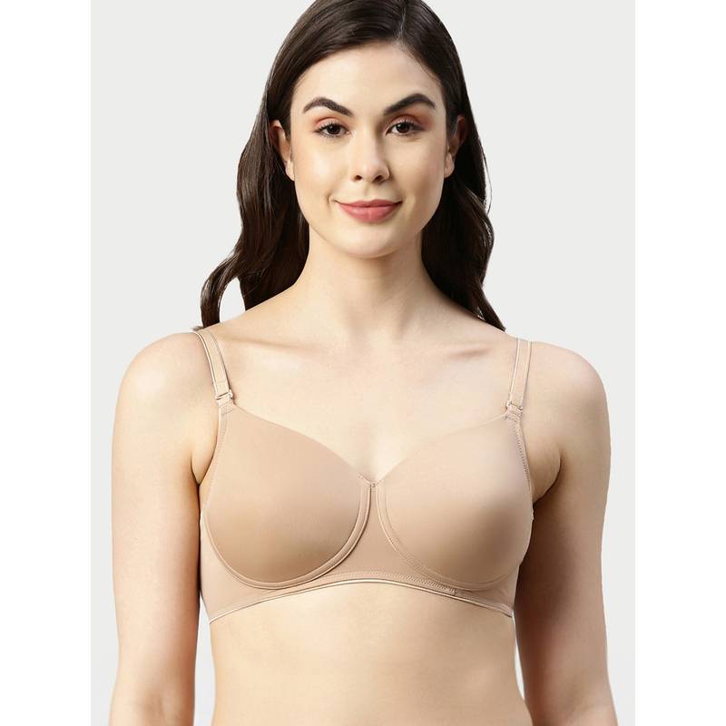 Enamor Ecolite Smoother Perfect Lift Padded Wirefree High Coverage T-Shirt Bra F165 (38B)