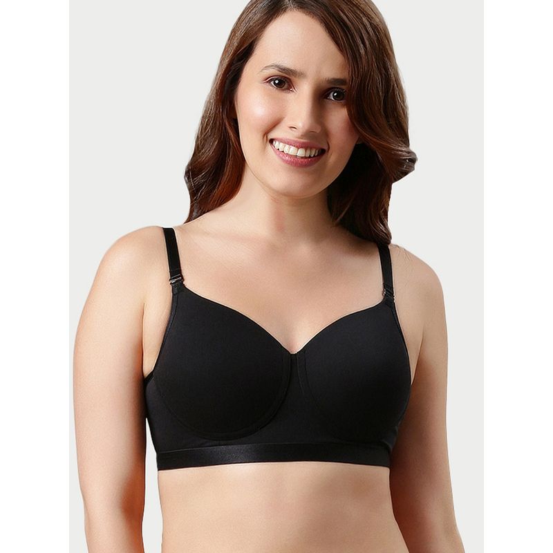 Enamor Fabcool Breathable Cup Antimicrobial Padded Wirefree High Coverage T-Shirt Bra A165 (34D)