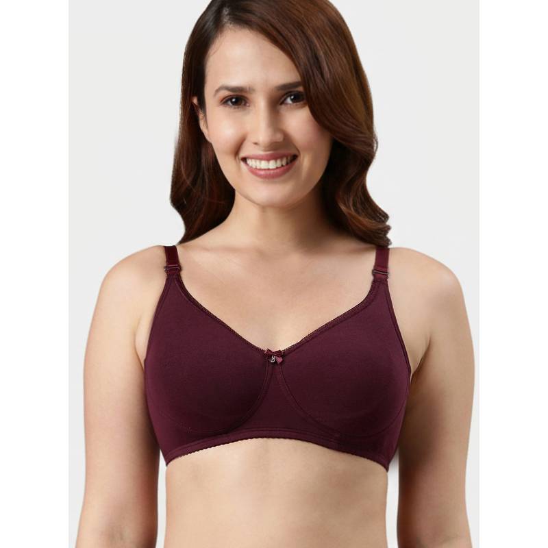 Enamor Comfort Shaper Plush Side Shaper Non Padded Wirefree High Coverage T-Shirt Bra A055 (38B)
