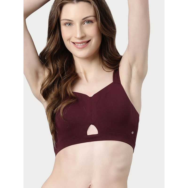 Enamor Cloudsoft Invisi Bonded Padded Wirefree Full Coverage Cotton Minimizer Bra A064 (36C)