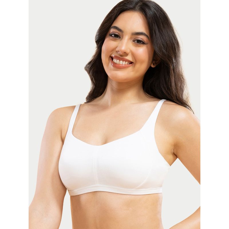 Enamor Intellifresh Padded Wirefree Full Coverage Cotton Minimizer T-Shirt Bra A058 (34C)