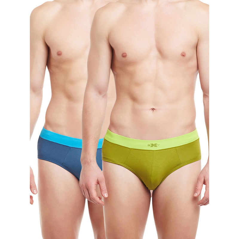 BODYX Solid Color Mens Briefs (Pack of 2) (M)