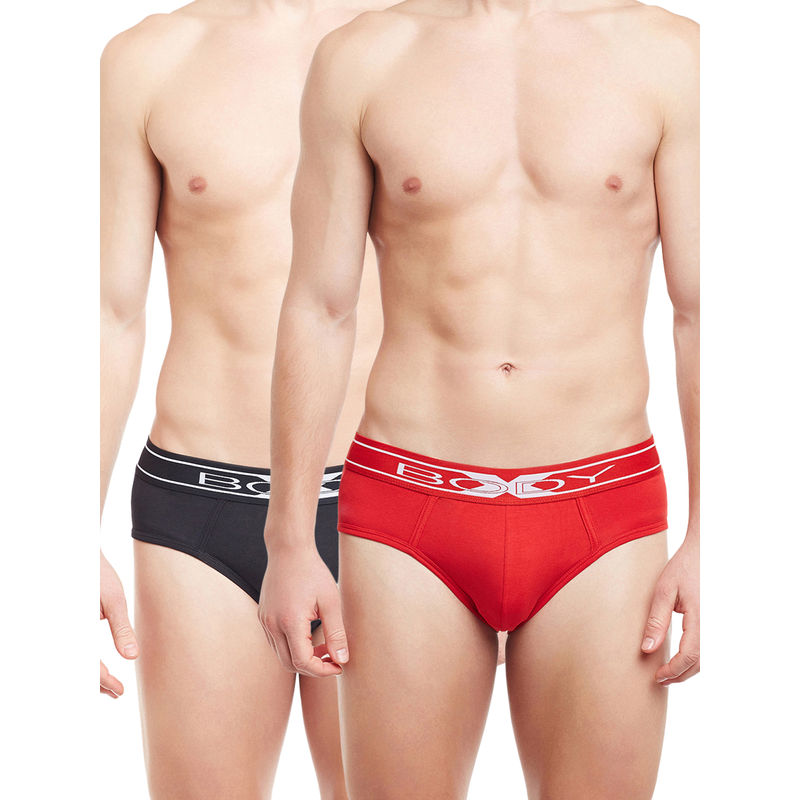 BODYX Solid Color Mens Briefs (Pack of 2) (S)