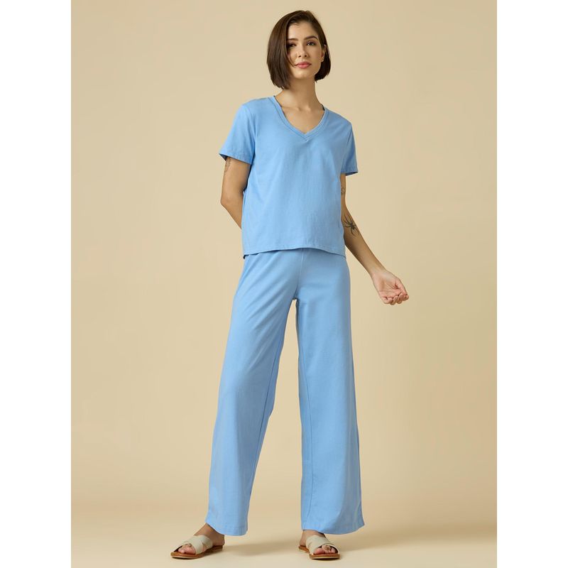 Chemistry V- Neck Essential Nightsuit Blue (S)
