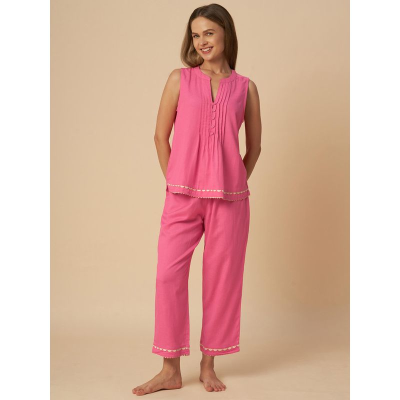 Chemistry Ric Rac Trimmed Nightsuit Pink (S)