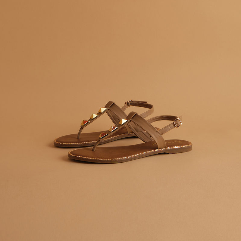 Eridani Embellished Beige Bailey Flats Buy Eridani Embellished Beige