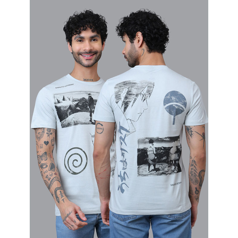 Free Authority Official Naruto Sasuke Man Short Sleeve Pure Cotton Regular Fit T-Shirt (S)