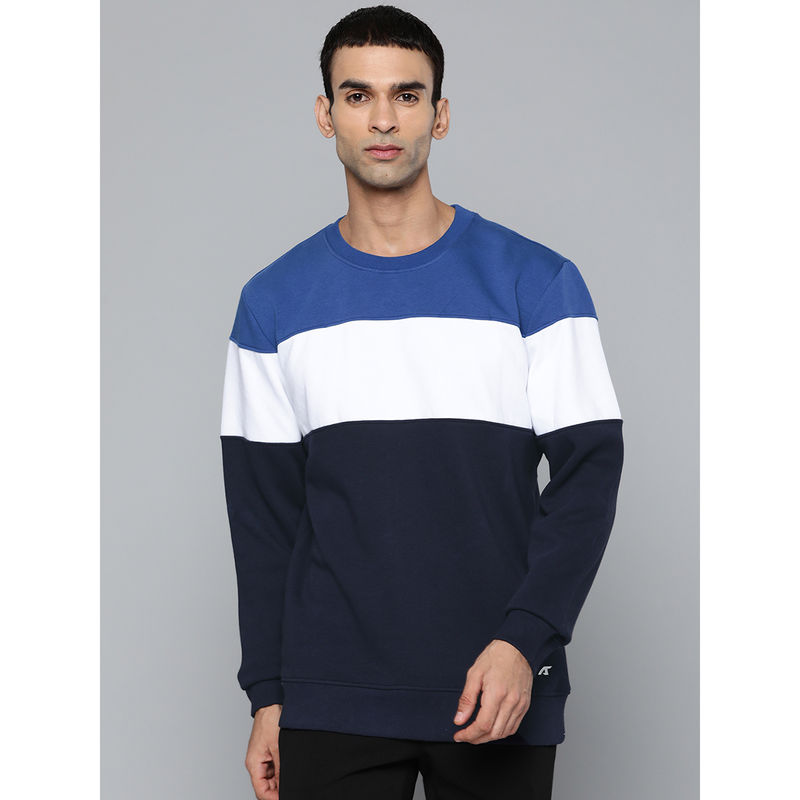 Alcis Men Casual Navy Blue Sweatshirts (L)
