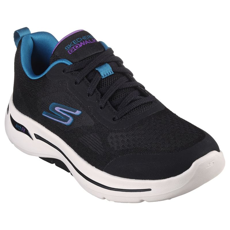 SKECHERS GO WALK ARCH FIT F Black Walking Shoes (UK 3)