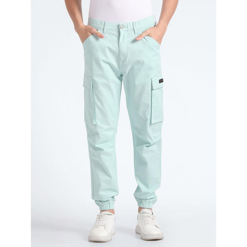 Flying Machine Slim Jogger Fit Cargo Trousers- Green (34)