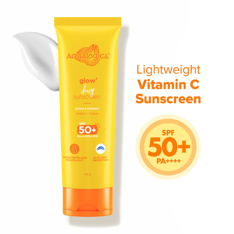 Aqualogica Glow + Dewy Sunscreen SPF 50+ PA++++ Blue Light Protection