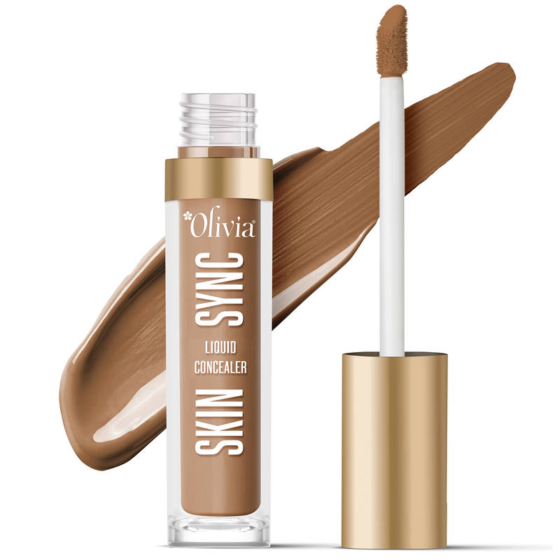 Olivia Skin Sync Liquid Concealer Full Coverage With Long Lasting Formula - Caramel Delight 01