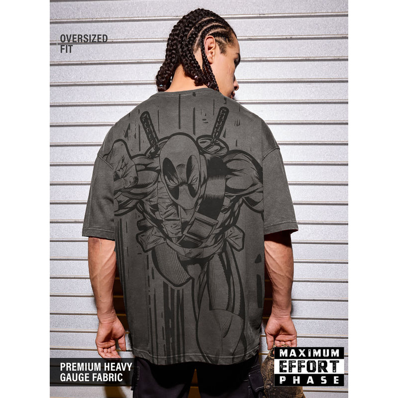 The Souled Store Grey Miss Me Oversized T-Shirt (2XL)