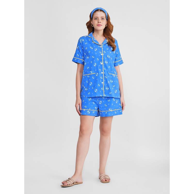 Noite Luxe Breathable Cotton Sleepwear – Relaxed Fit Shorts Set (XS)