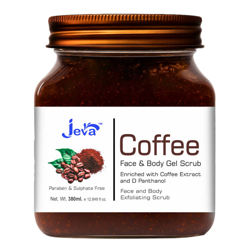 Buy Jeva Coffee Face & Body Exfoliating Gel Scrub - Removes Dead Skin ...