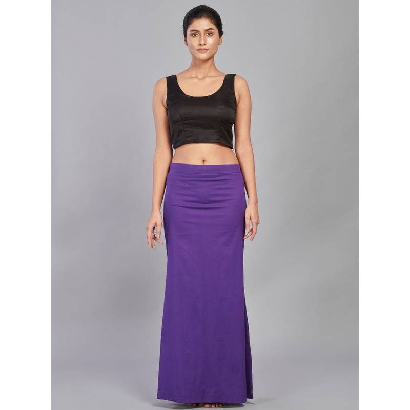 I AM BY DOLLYJAIN Cotton Lycra D'coat Purple (S)