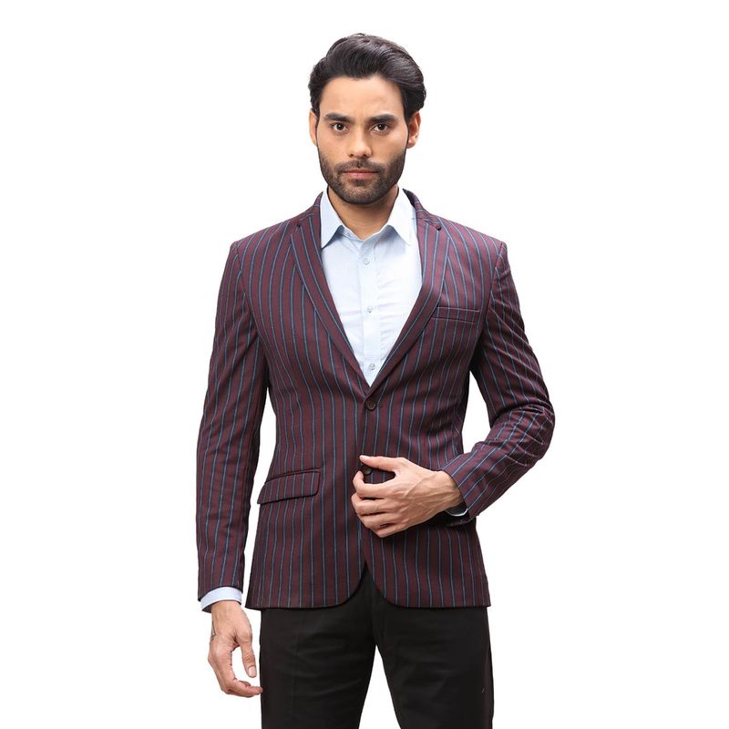 Buy Park Avenue Dark Maroon Blazer Online
