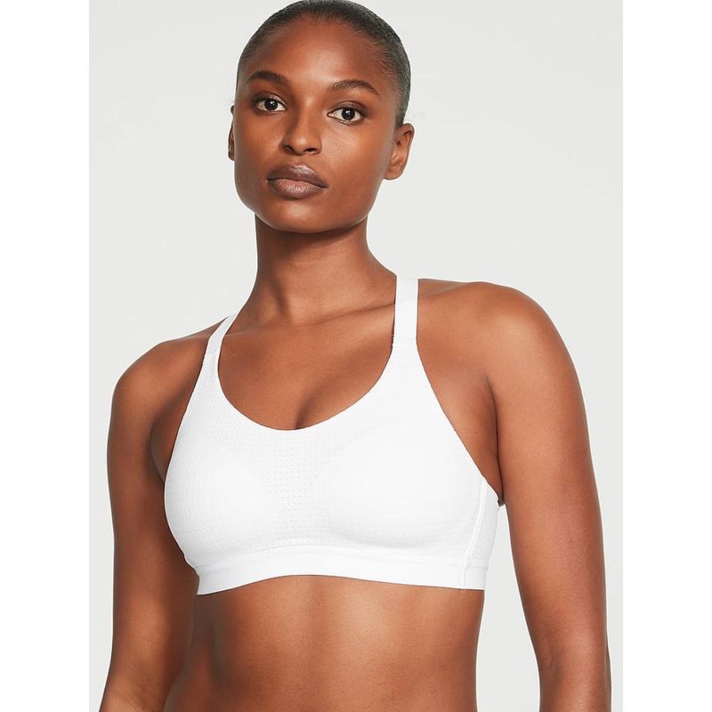 Victoria's Secret White Lightweight Mesh Sports Bra (34B)