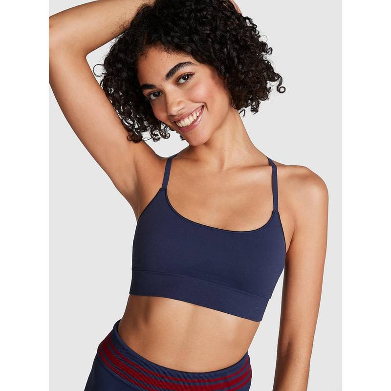 Victoria's Secret Seamless Scoop Blue Sports Bra (XL)