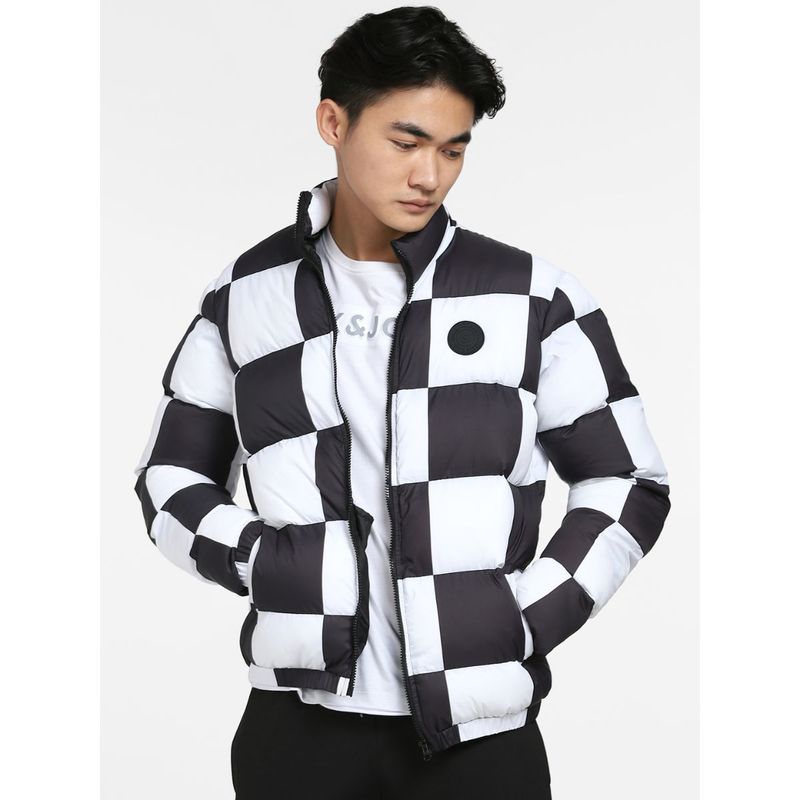 Check puffer hot sale jacket mens