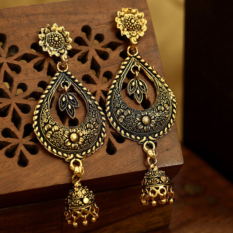 Indian Jewelry Long Chandbali Earrings Kundan Earrings Traditional Jewelry Indian  Earrings  Indian earrings Traditional indian jewellery Chandbali earrings